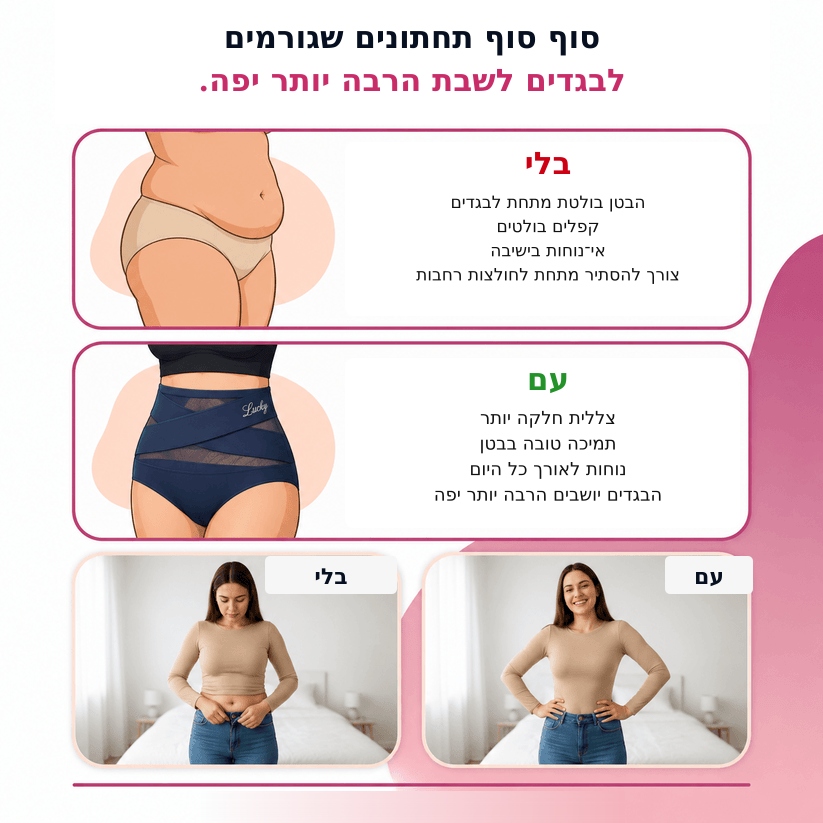 YUNAH™ – תחתוני חיטוב בגזרה גבוהה